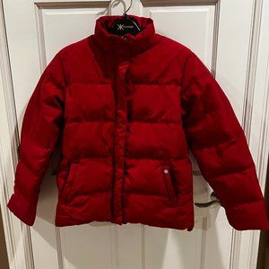Women's Red Nautica Jeans Puffer Jacket